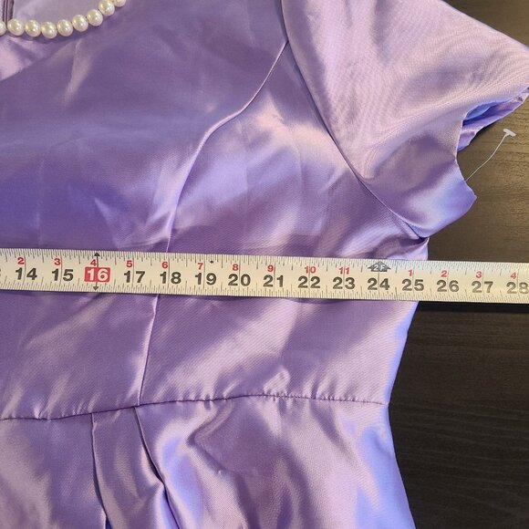 Dresses by Nubiano Lavender Satin Church Wedding Guest High Low Plus 22W NEW - Picture 5 of 6